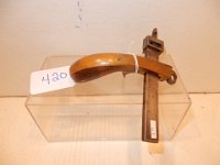 420) BRASS AND ROSEWOOD LEATHER CUTTER