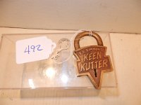 492) KEEN KUTTER FIGURAL LOCK WITH KEY