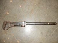 33) LARGE KEY BRAND PIPE WRENCH