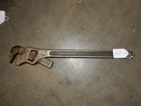 64) 24" LAWSON PIPE WRENCH MARKED "SOO LINE"