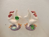 373 - ROSEMEADE STRUTTING ROOSTER SHAKERS, ONE DAMAGED