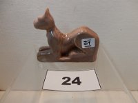 24 - UND CAT FIGURINE, SIGNED TELLE RUDSER