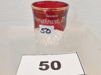 50 - YOUNGTOWN, ND FLASHED RUBY SOUVENIR MUG
