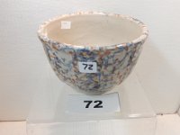 72 - RED WING PANELED SPONGEWARE BOWL