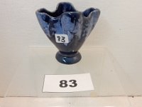 83 - DICKOTA BLUE MOTTLED FAN VASE