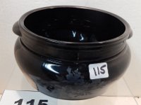 115 - BLACK GLASS BOWL
