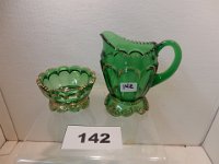 142 - COLORADO GLASS SUGAR AND CREAMER