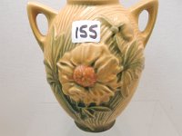 155 - ROSEVILLE PEONY HANDLED VASE