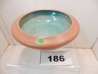 186 - UND LARGE BOWL, SIGNED R ALLEN