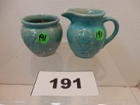 191 - UND SUGAR AND CREAMER, MARKED 52A & 52B