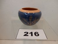 216 - UND SMALL WHEAT PATTERN INCISED VASE