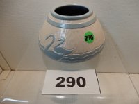 290 - UND SCRAFFITO SWAN BASE, SIGNED MARIE COMAN, 1938